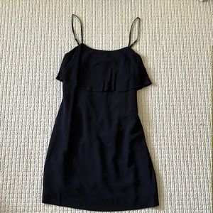 Black Ruffle Top Dress